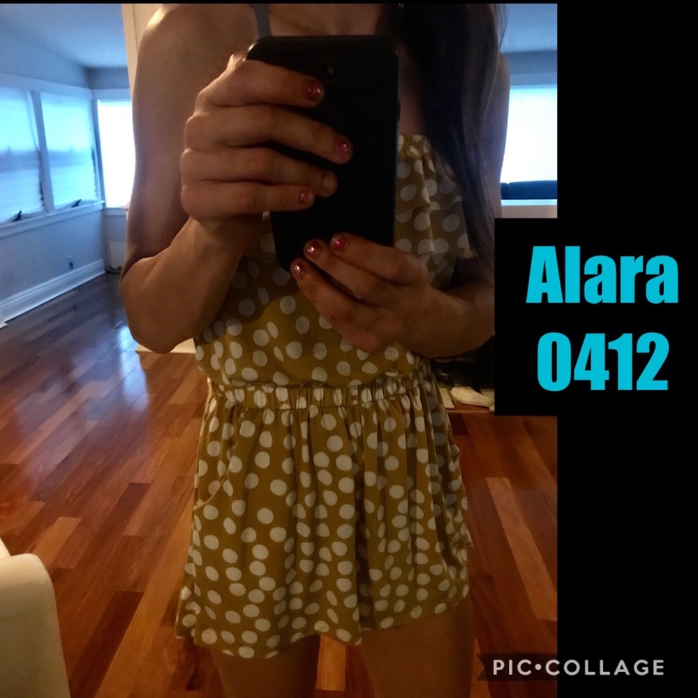 Size small good time polka dots tube top romper